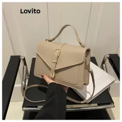 Lovito Elegante Pequena Bolsa Quadrada Grande Capacidade Pequena Bolsa de Ombro para Mulheres LFA51621