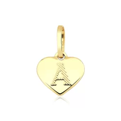 Pingente de Ouro 18k Coração com Letra