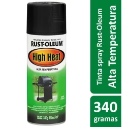 Spray Alta Temp Churrasqueira 650°c Preto Fosco Rust Oleum