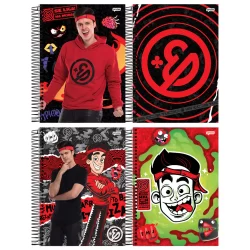Caderno Enaldinho 1 Matéria 80fls – Kit com 4 Unid