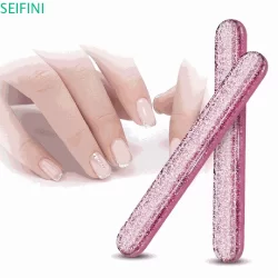 Lixa De Unhas SEIFINI , Nano De Vidro Glitter , Coréia Colorida De Dupla Face Suavizante Manicure Tool