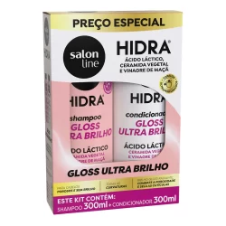 Kit Shampoo + Condicionador Hidra Nutrição e Brilho Salon Line 300ml