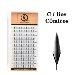 Qbeautyalshes Cílios De Penas Cômicas/Spiro/elf Volume Pré-Fabricado Leque Extensões De Fornecimento Falso De Alta Quali