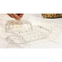 Manteigueira Lyor Tress de Cristal 17cm x 10,5cm x 8cm