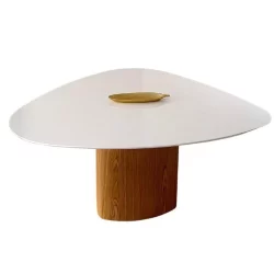 Mesa De Jantar Orgânica 120x125Cm Marrom
