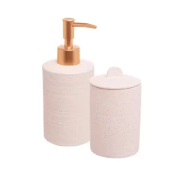 2 Peças para Banheiro Lyor Sand de Cerâmica Bege