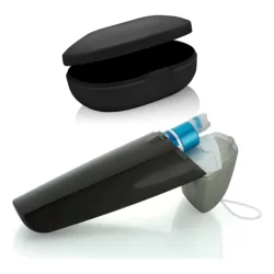 Kit Porta Escova e Saboneteira em barra Viagem Preto Resistente Acessorios