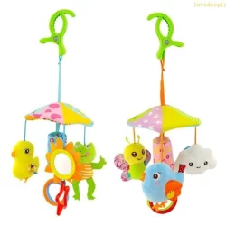Loveeeply Animal Criby Hanging Toy Carrinho Passeio Bebê Cama Recém-Nascido Rattle for