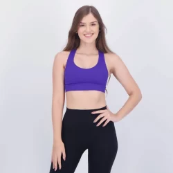 Top Selene Canelado Sem Costura Feminino Roxo