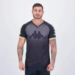 Camisa Kappa Braddy Preta e Dourada