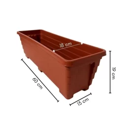 Vaso Jardineira Floreira Plantio De Flores Jardim Horta 60cm kit 2 unidades