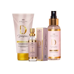 Kit D Feminino: Perfume 15ml + Body Splash 100ml + Hidratante 80ml - Amakha Paris
