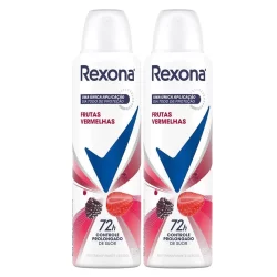 Kit Desodorante Aerosol Rexona Frutas Vermelhas 150ml - 2 unidades