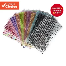 Autocolantes de Cristal Acrílico Coloridos 3mm 750pcs/set para Scrapbook DIY Craft Decoração de Carro