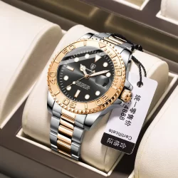 POEDAGAR Relógios De Pulso De Quartzo Da Moda Relógio De Ouro Luxo Negócios Casuais Automáticos Reloj Hombre