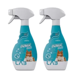 Kit 2 Eliminador de Odores e Manchas Labgard Enzimac Spray - 500 mL