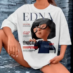 Camiseta feminina oversize algodão estampada para todos os estilos