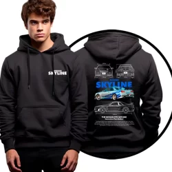 Moletom Casaco De Frio Carro Corrida Luxo Skyline Gtr R34 Algodao Premium 30.1 Lancamento