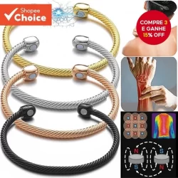 Pulseira De Torção Magnética Vintage Aberta Manguito Joias Minimalistas Para Mulheres