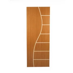 Kit com 3 Folhas de Porta Madeira Decorada 210x70cm Espessura 3,5cm Cantareira Mgm