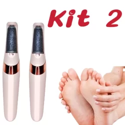 Kit 2 Máquina Elétrica Pedicure - Esfoliação Removedor de Calos Pedicure Portátil  fang