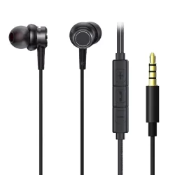 Fone de Ouvido TCN Classic P3 Preto com Microfone Integrado Cabo de 1,2m