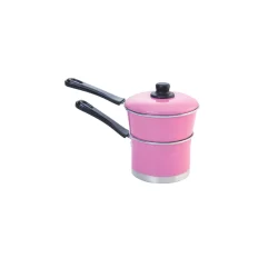 Mini Cuscuzeiro Rosa Individual Alumínio Rosa ( 44675 )