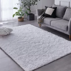 Tapete Sala Felpudo Peludo Branco 200 X 240 Cm