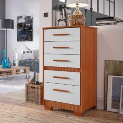 Cômoda Primacy 5 GV Freijó Wood e Off White