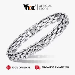 Vnox Pulseira De Aço Inoxidável Grossa De 11 Mm De Largura Para Homens E Mulheres , Pulso De Casal Hip-Hop Personalizada