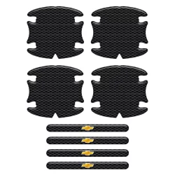 Adesivos Protetor Maçaneta Chevrolet Carbono Preto Resinado