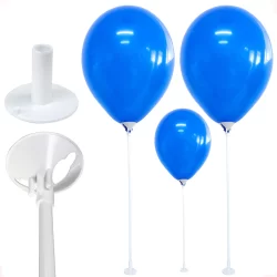 Kit 30 Suporte Para Balão Com Base Autoadesiva 33cm - Branco