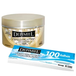Kit Cera Depilatória Para Buço E Lenço Descartável Depimiel