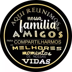 PAINEL REDONDO TECIDO SUBLIMADO AMIGOS FESTAS CONFRATERNIZAÇÃO
