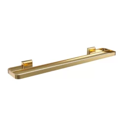 Porta Toalha De Banho Duplo Gold Toalheiro 50cm Parede Banheiro
