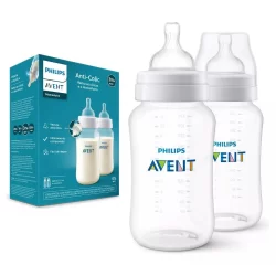 Kit 2 Mamadeiras Philips Avent Anti-cólica 330ml Classic - Scy106/02