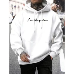 Blusa De Moletom Flanelado Streetwear Los Angeles LA Lançamento