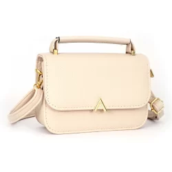 Bolsa de ombro feminina simples com alça de mão reforçada
