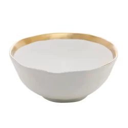 Bowl em Porcelana 15cm Branco C/ Dourado Dubai - Wolff