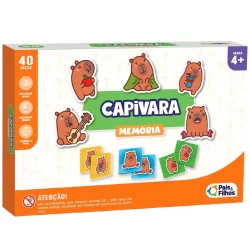 JOGO DE MEMÓRIA CAPIVARA 40 PEÇAS PAIS E FILHOS BRINQUEDO RACIOCÍNIO EDUCATIVO FOCO ANIMAL CARTAS &