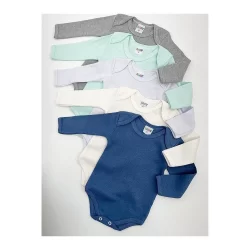 Kit Body Liso c/ 5 Bebê Unissex Cores Diversas – Kidstok