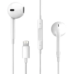 Fone de Ouvido Estereo Com Fio Branco Microfone Controle de Volume Iphone  TypeC