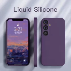 Para Samsung A56 A55 A54 5G Caso De Silicone Líquido Casos De Telefone Galaxy A 55 5G S24 Ultra Plus Volta Capa Macia