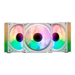 Kit Ventoinhas Mancer Ventus ZX, RGB, 3x120mm, Branca, MCR-VTZX-WH01