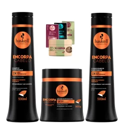 Haskell Encorpa Cabelo Kit Sh, Cond e Másc 500gr