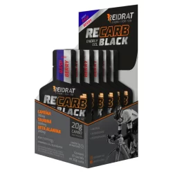 Recarb Energy Gel Black Caixa Com 10 Unidades de 30g Sabor Rapsberry Reidrat Nutrition