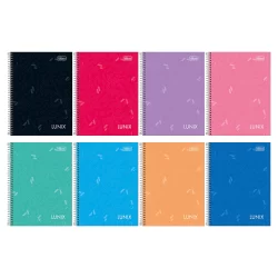 Caderno espiral capa dura 1/4 80 folhas Lunix Tilibra