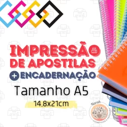 Impressão com encadernação personalizada Tamanho A5-14,8x21cm