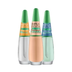 Kit Revitanail Base Coral + Solução Concentrada Óleo Impala