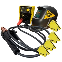 Kit Inversor Solda 130a Bivolt + Mascara Tech + 4 Esquadros